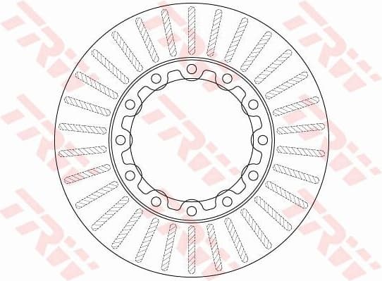 Brake Disc TRW SINGLE DF6307S - image 2