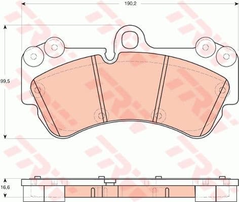 Brake Pad Set, disc brake COTEC GDB1720