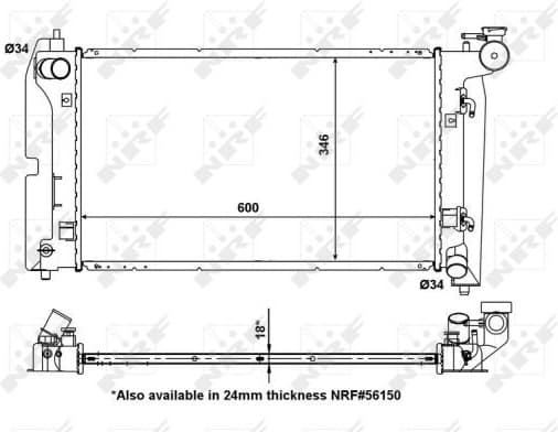 Radiator, engine cooling EASY FIT 53325