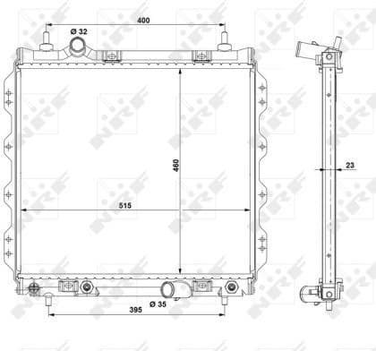 Radiator, engine cooling EASY FIT 53337