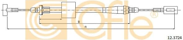 Cable Pull, parking brake 12.3724