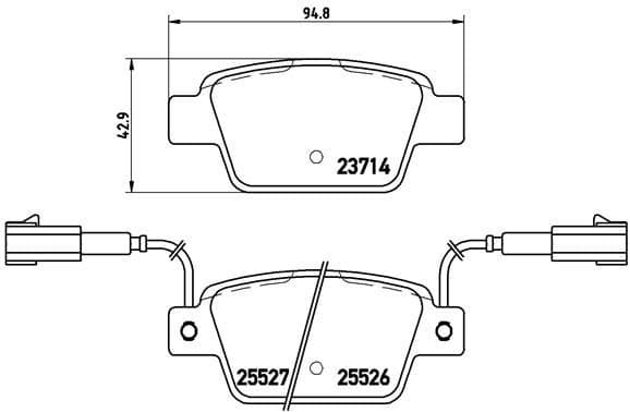 Brake Pad Set, disc brake PRIME LINE P23135
