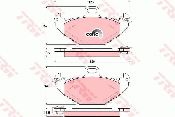 Brake Pad Set, disc brake COTEC GDB1353