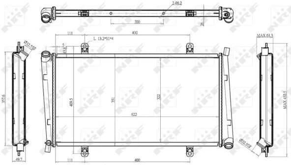 Radiator, engine cooling 53157