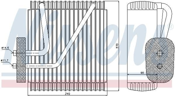Evaporator, air conditioning 92161