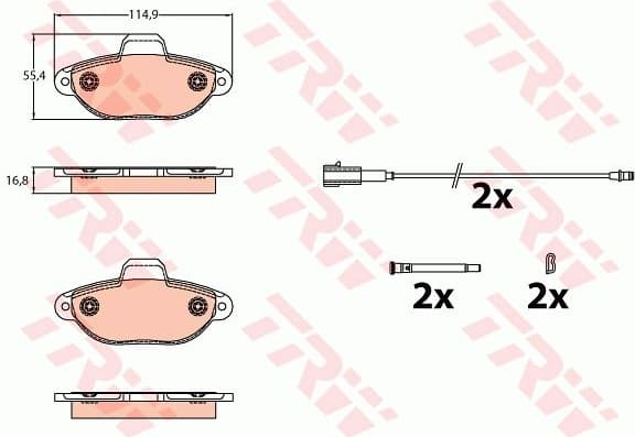Brake Pad Set, disc brake GDB2141