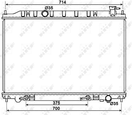 Radiator, engine cooling EASY FIT 53407