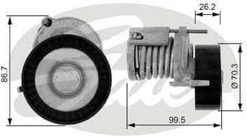 Belt Tensioner, V-ribbed belt DriveAlign™ T38214