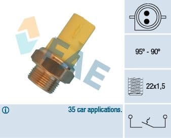 Temperature Switch, radiator fan 36330