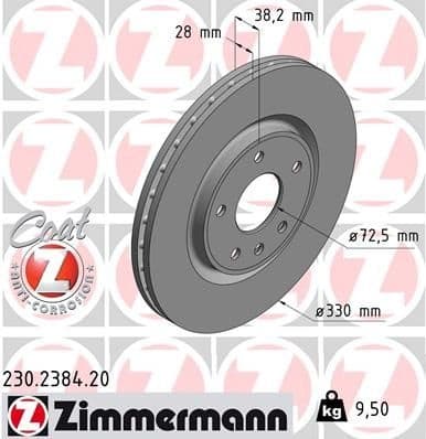 Brake Disc COAT Z 230.2384.20