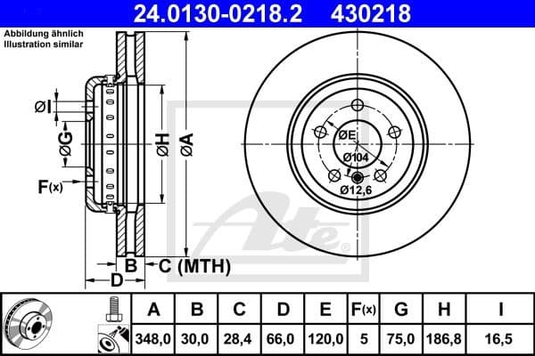 Brake disc, 1pcs FRONT, Top Quality 24.0130-0218.2 - image 4