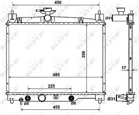 Radiator, engine cooling EASY FIT 53599 - image 2
