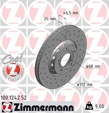 Brake Disc SPORT BRAKE DISC Z 100.1242.52