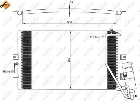 Condenser, air conditioning EASY FIT 35558