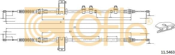 Cable Pull, parking brake 11.5463