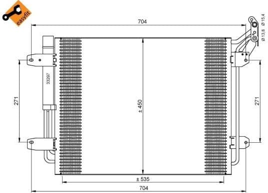Condenser, air conditioning EASY FIT 35848