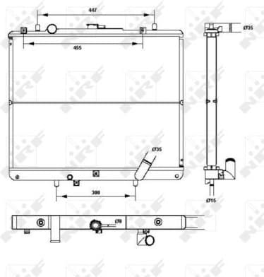 Radiator, engine cooling 52234