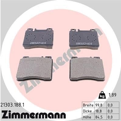 Brake Pad Set, disc brake 21303.188.1