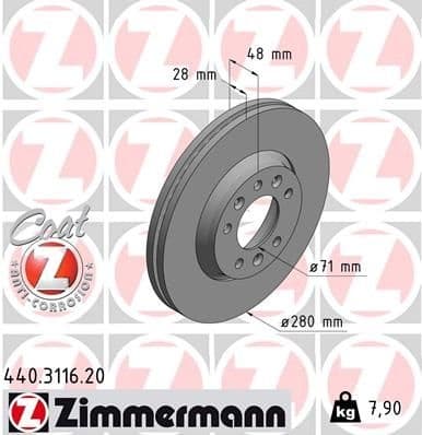 Brake Disc COAT Z 440.3116.20