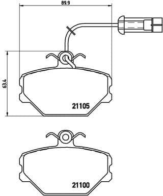 Brake Pad Set, disc brake PRIME LINE P23044