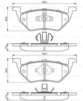 Brake Pad Set, disc brake 0986494683