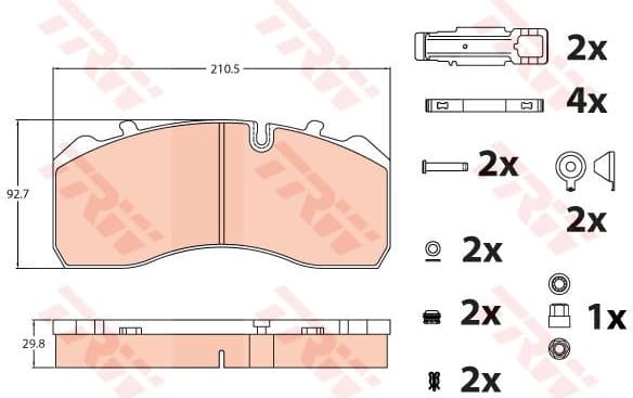 Brake Pad Set, disc brake GDB5072