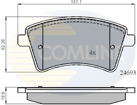 Brake pads front CBP01707