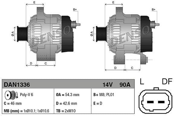 Alternator DAN1336 - image 3