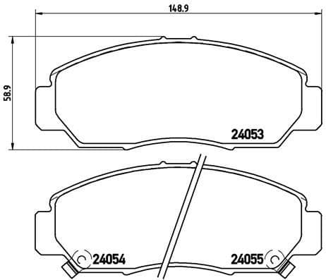 Brake pads front, Top Quality P28047