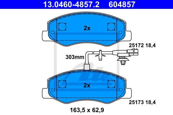 Brake Pad Set, disc brake 13.0460-4857.2 - image 2