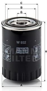 Filter oil W932