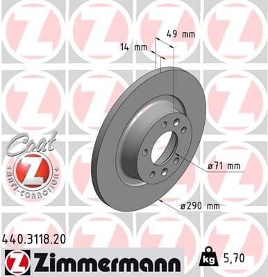 Brake Disc COAT Z 440.3118.20