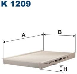 Filter, cabin air K1209