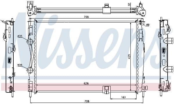 Radiator, engine cooling 67361