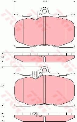 Brake pads front, Top Quality GDB3398