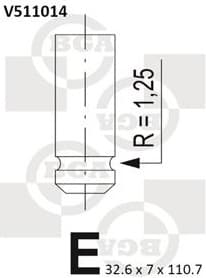 Valve exhaust V511014 - image 2