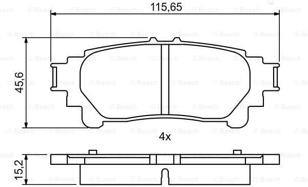Brake Pad Set, disc brake 0986494873 - image 7