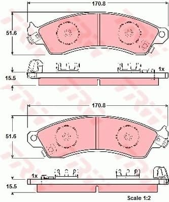 Brake Pad Set, disc brake GDB1226