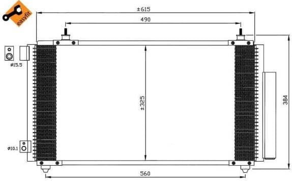 Condenser, air conditioning EASY FIT 35576