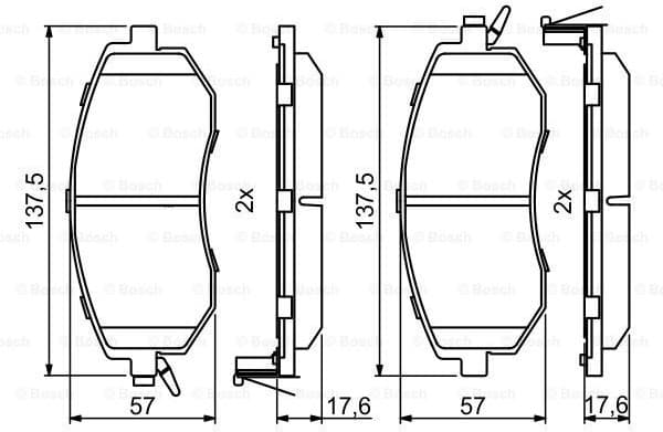 Brake Pad Set, disc brake 0986494761 - image 7