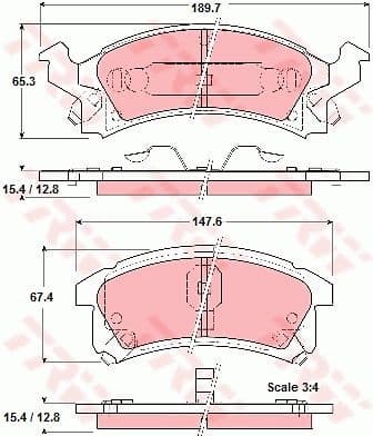 Brake Pad Set, disc brake GDB4002