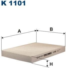 Filter, cabin air K1101