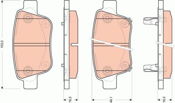Brake Pad Set, disc brake GDB3456