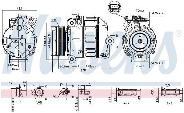Compressor, air conditioning ** FIRST FIT ** 890037