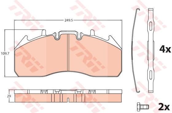 Brake Pad Set, disc brake GDB5096