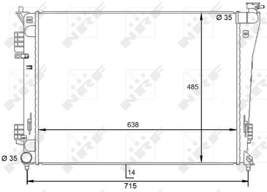 Radiator, engine cooling 59092