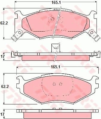 Brake Pad Set, disc brake GDB1157