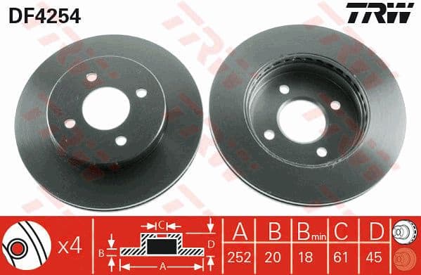 Brake Disc DF4254