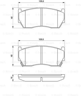 Brake Pad Set, disc brake 0986424369