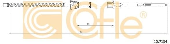 Cable Pull, parking brake 10.7134